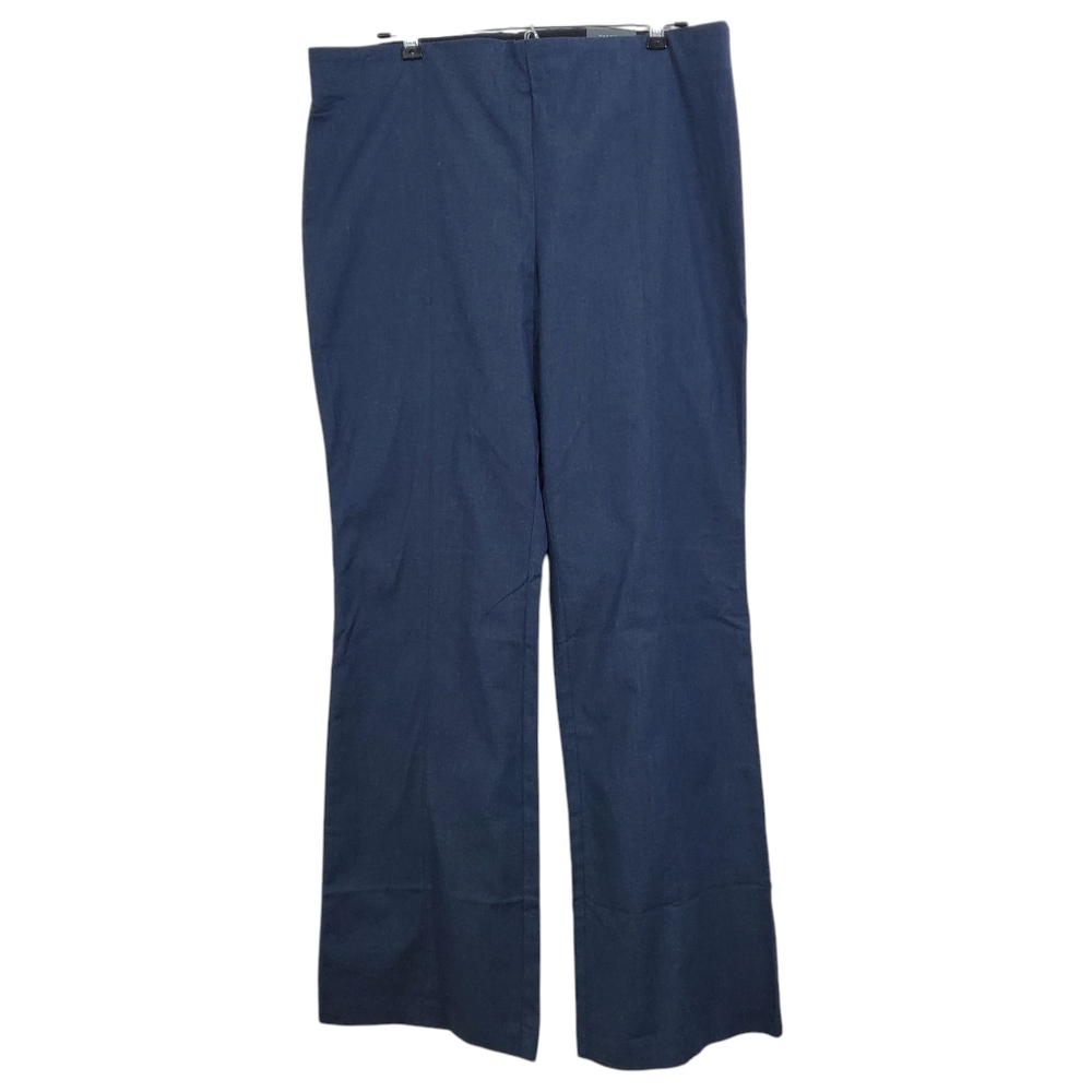 Talbots Portland Flare Leg Trouser Pants Pull On NWT Blue 14 Office Career